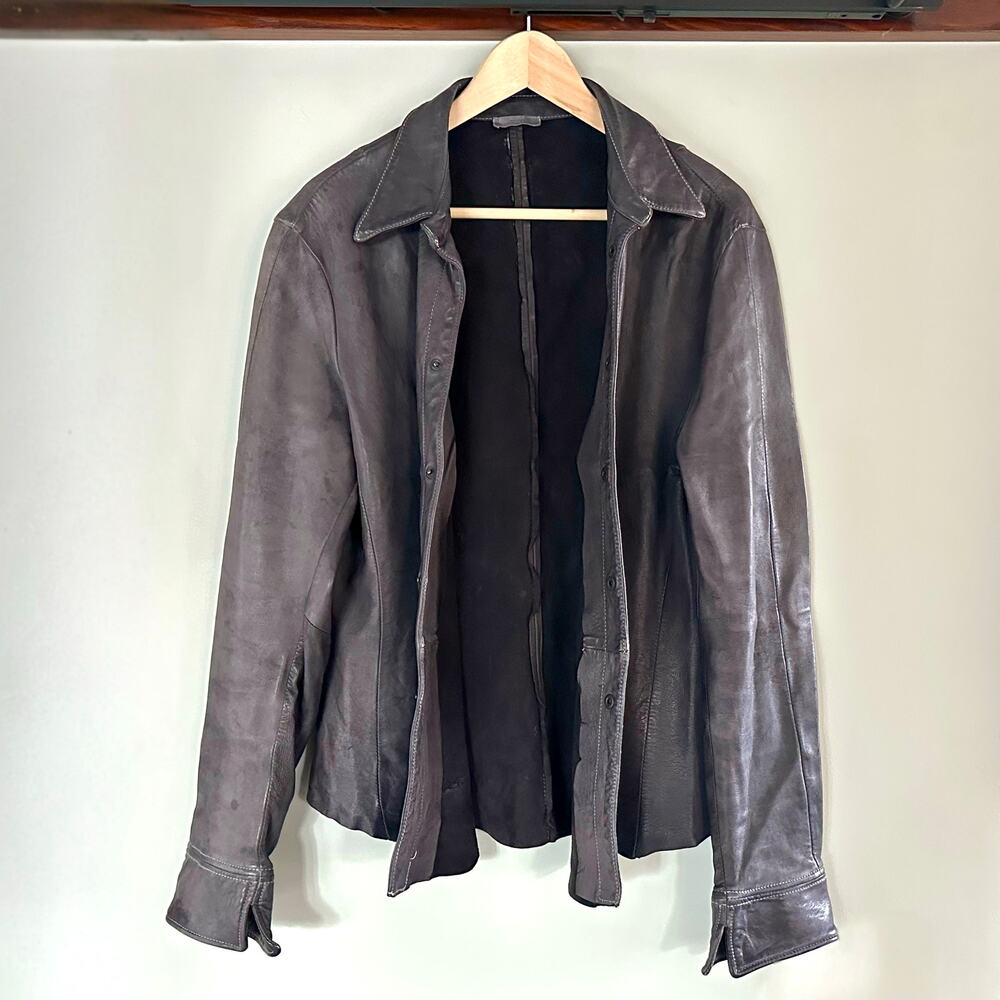 Blur Leather Handmade Italian Leather Jacket IT Size 50 (M/L)